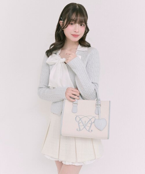 OLIVEdesOLIVEAimerianejoieチャーム付きトート OLIVE des OLIVE（オリーブデオリーブ） トートバッグ 「収納力