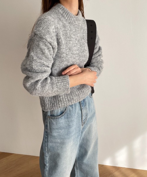 「CANAL JEAN」 長袖ニット ONE SIZE グレー レディース_画像2