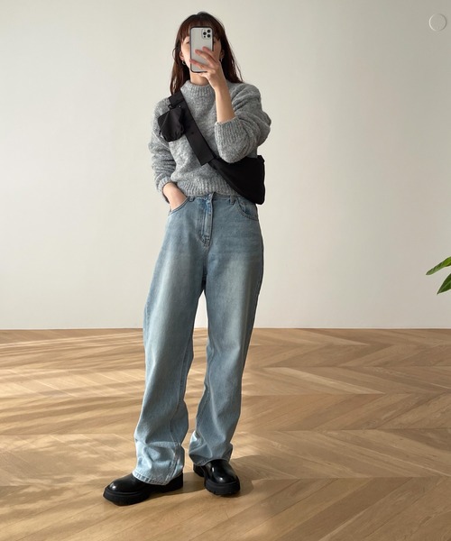 「CANAL JEAN」 長袖ニット ONE SIZE グレー レディース_画像4
