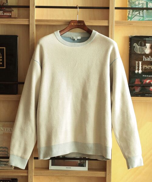 「THE SHOP TK 」 長袖ニット 03 ボルドー メンズ_画像2