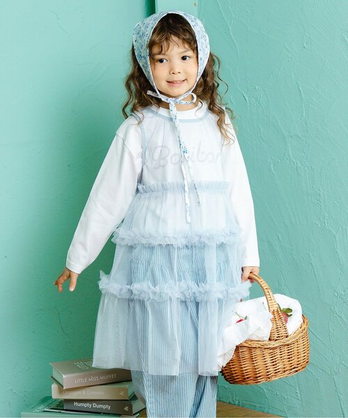Mimisol ミミソル ドレスワンピース 14y イタリア製 Boribon ワンピース ティアードチュールミミドレス キッズ 子供服