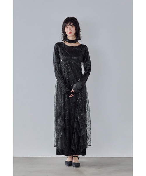 niana（ニアナ） ドレス スパークルレースベロアドレス 2点セット 結婚