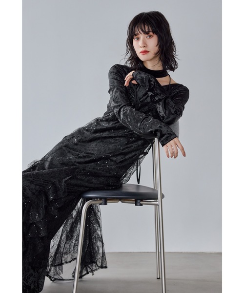 niana（ニアナ） ドレス スパークルレースベロアドレス 2点セット 結婚