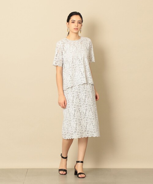 「EPOCA THE SHOP」 タイトスカート 38 ネイビー レディース_画像3