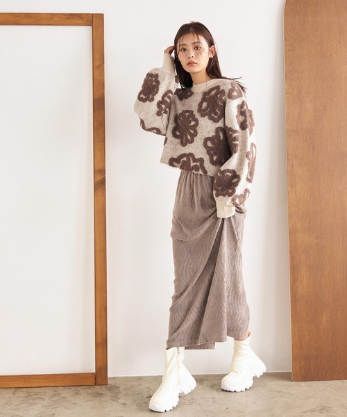 「mysty woman」 長袖ニット FREE アイボリー レディース_画像5