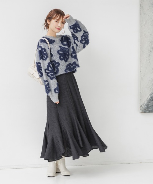 「mysty woman」 長袖ニット FREE アイボリー レディース_画像7