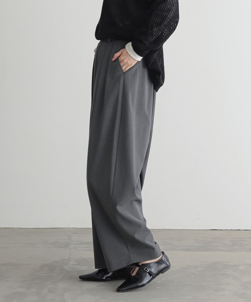 「for/c」 スラックス L グレー レディース_画像4