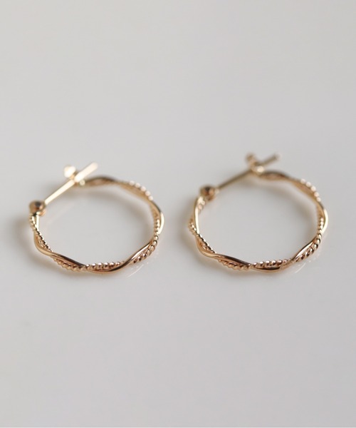 cui-cui（キュイキュイ） ピアス ゴールド スナップ フープ ピアス