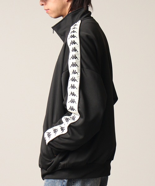 Kappa（カッパ） ジャージブルゾン L ブラック×レッド メンズ