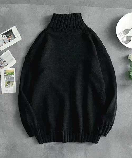 「BENDER TOKYO」 タートルネックニット M カーキ メンズ_画像4