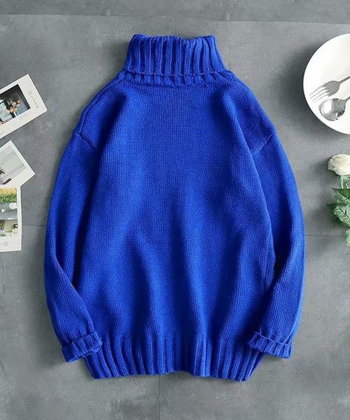 「BENDER TOKYO」 タートルネックニット M カーキ メンズ_画像9