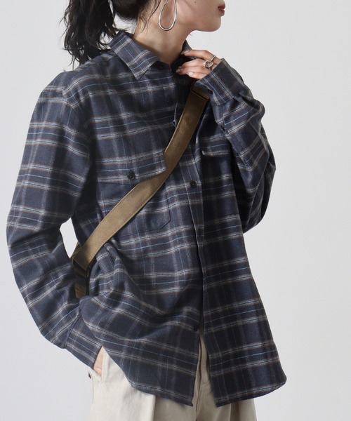 「GERRY」 長袖ネルシャツ LL ブルー メンズ_画像9