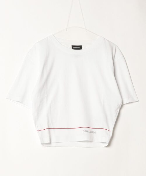 tシャツ Dsquared2 Tape Cropped Breezy Fit T-Shirt/0261 レディース メンズの画像