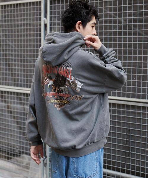 「WEGO」 プルオーバーパーカー MEDIUM グレー メンズ_画像7