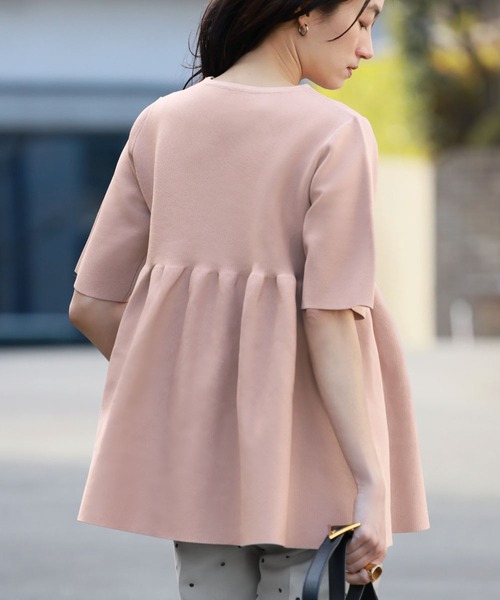 「ELFRANK」 7分袖ニット FREE ブラック レディース_画像2