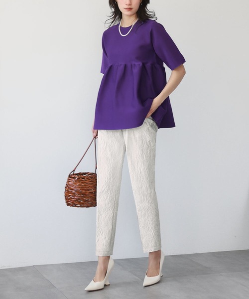 「ELFRANK」 7分袖ニット FREE ブラック レディース_画像4