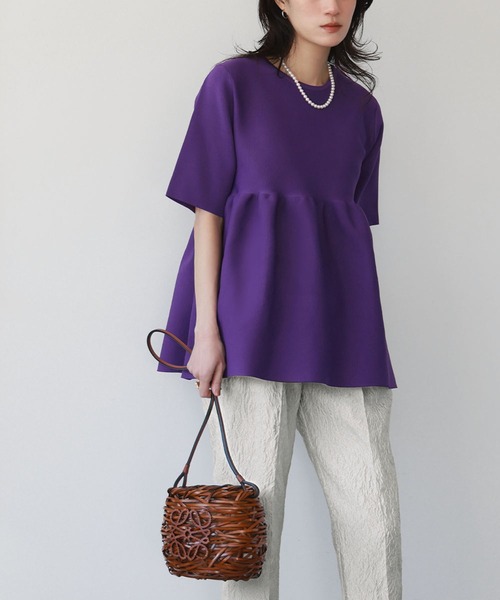 「ELFRANK」 7分袖ニット FREE ブラック レディース_画像5