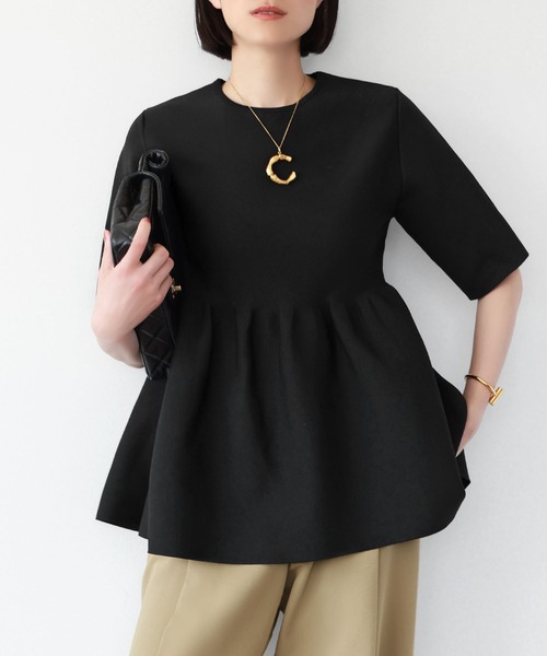 「ELFRANK」 7分袖ニット FREE ブラック レディース_画像8