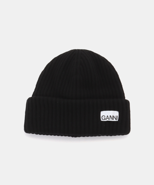 GANNI Structured ニット帽 GANNI（ガニー） ニット帽 ニットキャップ Structured Rib Beanie