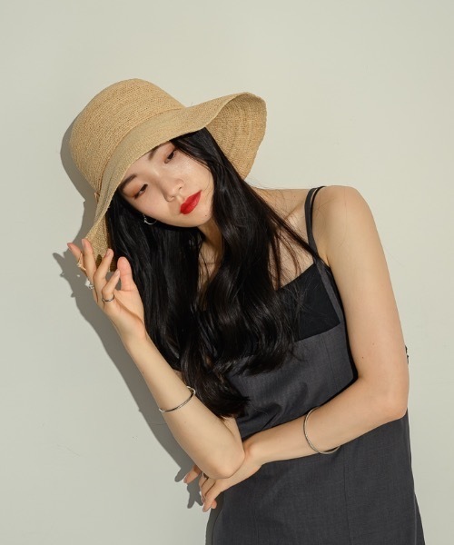 「NEUNA」 ストローハット FREE ベージュ レディース_画像8