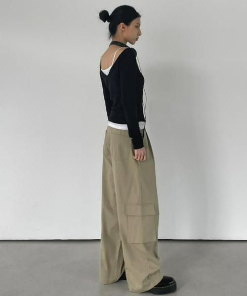 「BLACKUP」 長袖カットソー FREE ブラック レディース_画像9