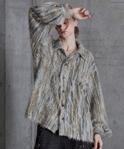 「SERACE」 長袖シャツ L ブルー メンズ_画像6