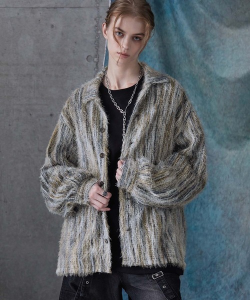 「SERACE」 長袖シャツ L ブルー メンズ_画像7