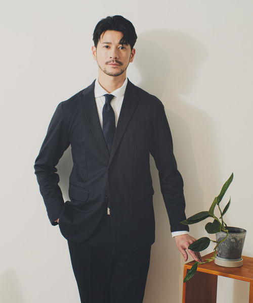 「ABAHOUSE GRAY」 セットアップ 48 ネイビー メンズの画像