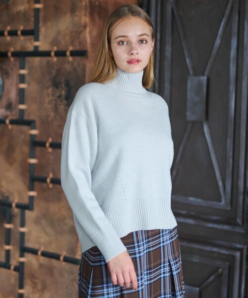 「DRESSTERIOR」 長袖ニット 36 ブルー レディース_画像9