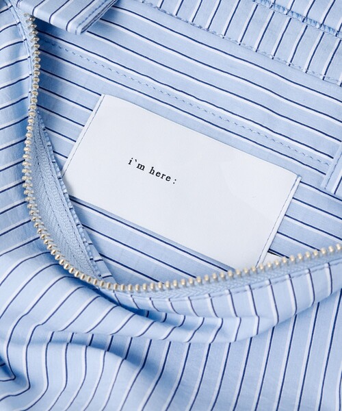 トートバッグ SHIRT SLEEVE BAG / シャツ スリーブ バッグ / 袖バック / ユニセックス「i`m here/アイムヒアー」の画像