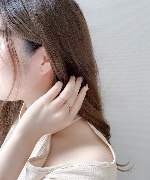 「ESTELLE」 ピアス(両耳用) - ピンクゴールド レディース_画像8