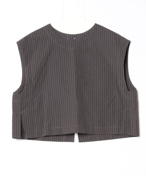 レディース 【24SS美品】BEARDSLEY ショートベスト サイズ1 ジレ グレー