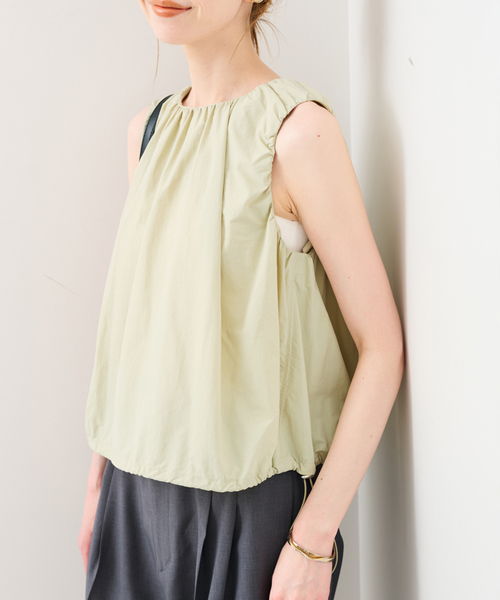 SLOBE IENA（スローブイエナ） ブラウス シャツ ナイロンギャザー