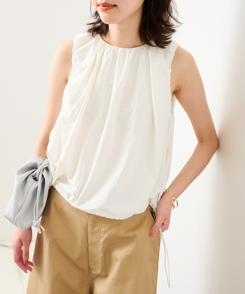 SLOBE IENA（スローブイエナ） ブラウス シャツ ナイロンギャザー
