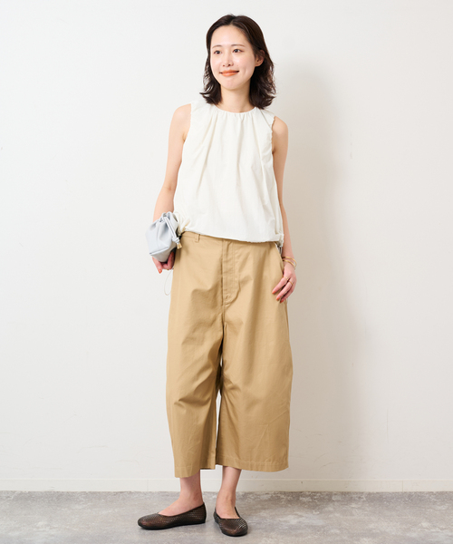 SLOBE IENA（スローブイエナ） ブラウス シャツ ナイロンギャザー 