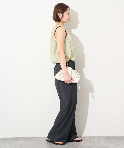 SLOBE IENA（スローブイエナ） ブラウス シャツ ナイロンギャザー 