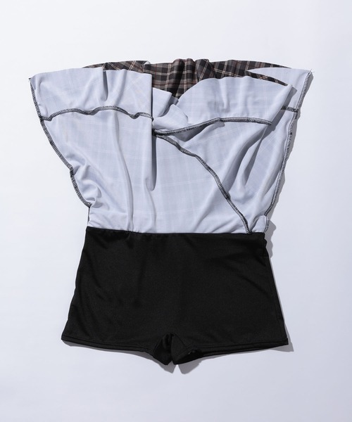 リエンダ 新品 フリル付きチェック柄セパレート水着 ビキニ オフショル Lace Ladies（レースレディース） 水着 「2点セット」チェック柄