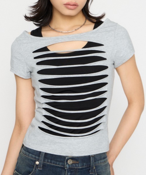 LAGUA GEM（ラグアジェム） tシャツ 半袖 CUTTING 2PIECE トップス