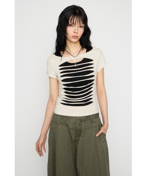 LAGUA GEM（ラグアジェム） tシャツ 半袖 CUTTING 2PIECE トップス