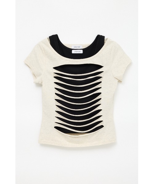 LAGUA GEM（ラグアジェム） tシャツ 半袖 CUTTING 2PIECE トップス
