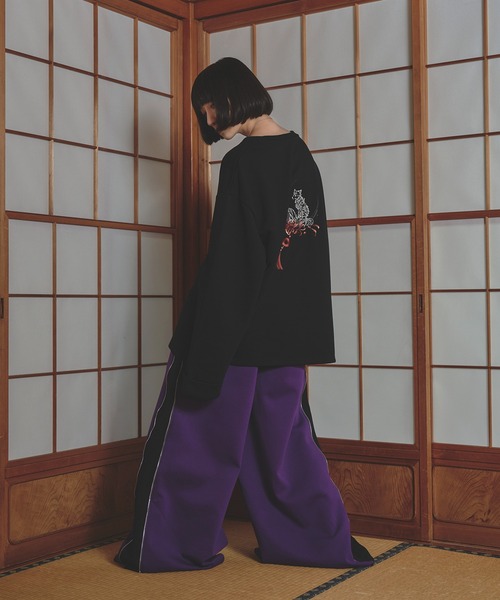 「狐独」 長袖Tシャツ MEDIUM ブラック メンズ_画像7