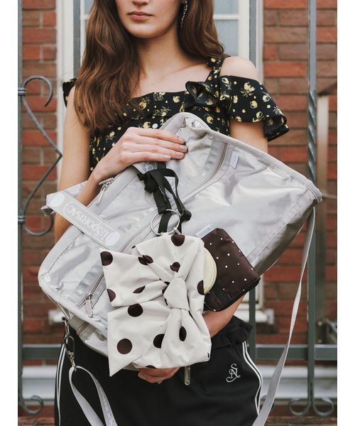 【極美品】レスポートサック 2way ショルダー ハンドバッグ ミラー シルバー レスポートサック（レディースショルダーバッグ）（色：シルバー系