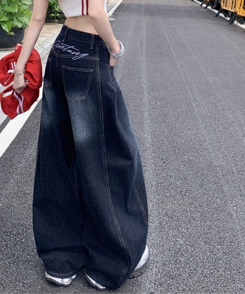 gossip!ロサンゼルス ジーンズ デニム デニムパンツ Y2K バックロゴ
