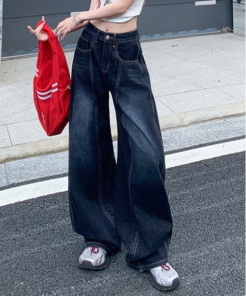 gossip!ロサンゼルス ジーンズ デニム デニムパンツ Y2K バックロゴ