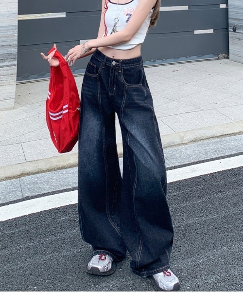gossip!ロサンゼルス ジーンズ デニム デニムパンツ Y2K バックロゴ