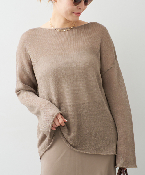 トップス DEUXIEME CLASSE shortsleevs summer knit Deuxieme Classe（ドゥーズィエムクラス） サマーニット ニット
