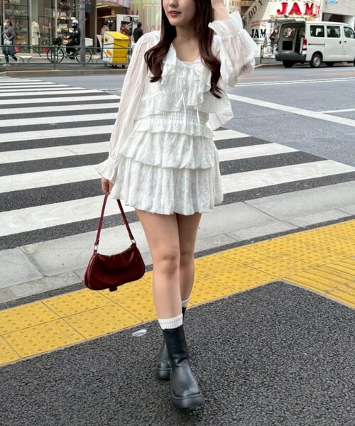 「continuer de NICE CLAUP」 長袖ブラウス FREE ピンク レディース_画像3