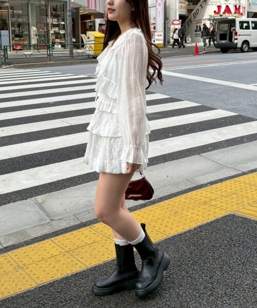 「continuer de NICE CLAUP」 長袖ブラウス FREE ピンク レディース_画像4