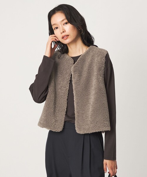 leinwande（ラインヴァンド） ベスト ジレ Mix Yarn Crochet Top