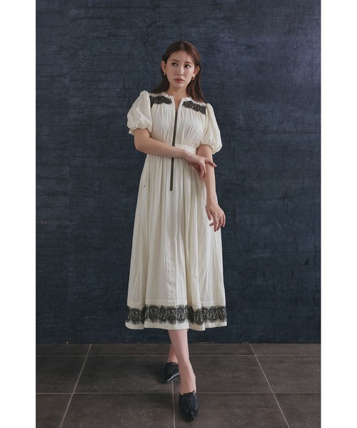 Her lip to ワンピース 半袖 Aurelia Front Zip Dress : ZOZOTOWN